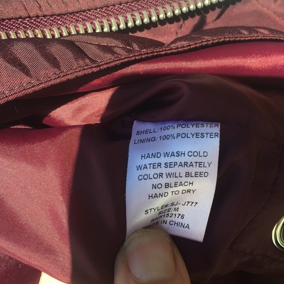 red bomber coat lace ribbon - Picture 10 of 11